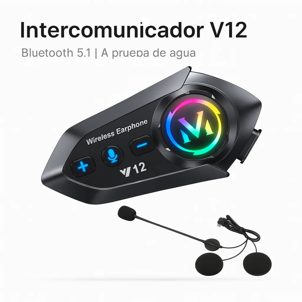 🎧✨ Auricular Inalámbrico V12 – Sonido Potente + Estilo LED RGB