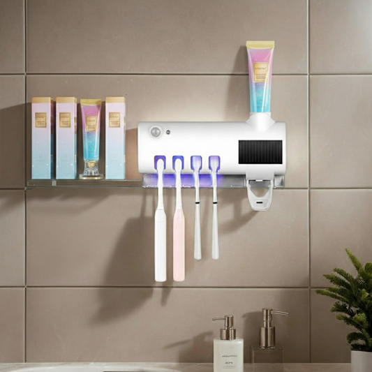 🦷 Soporte de Cepillos de Dientes con Luz UV – Higiene, Organización y Tecnología en un solo paso