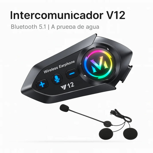 🎧✨ Auricular Inalámbrico V12 – Sonido Potente + Estilo LED RGB